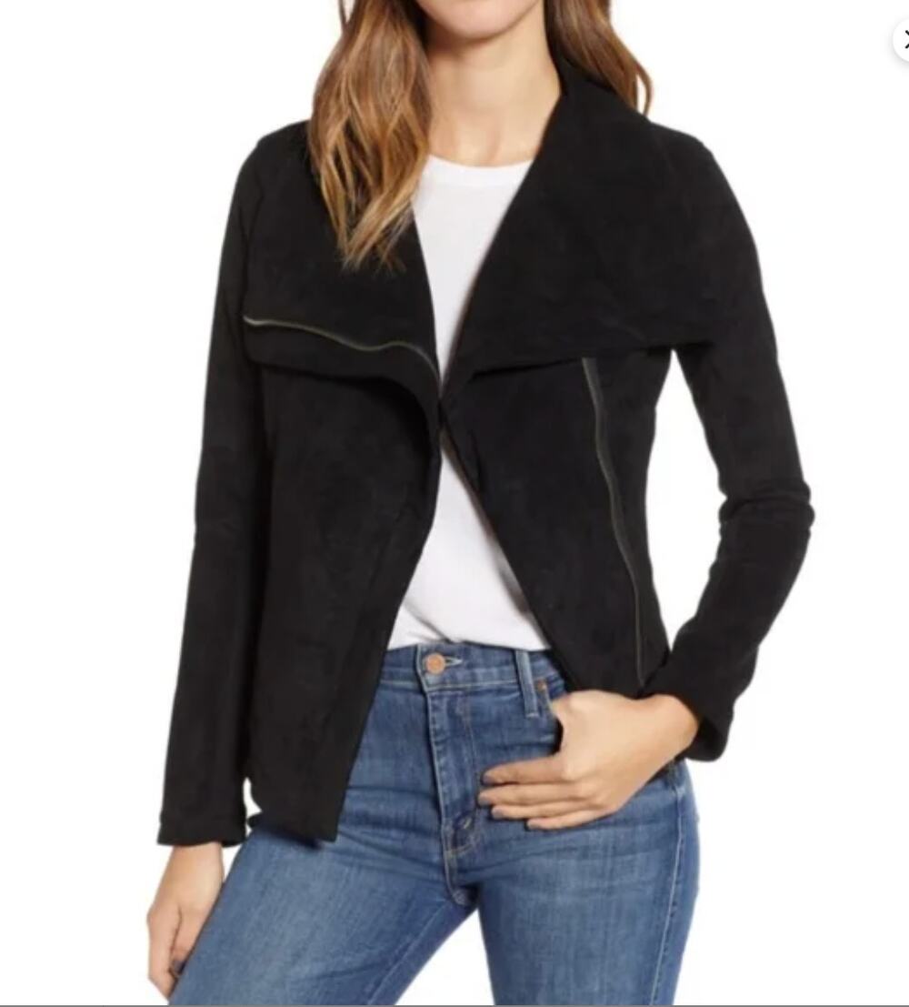 Blank NYC Legendary Faux Suede Jacket - Black - Medium